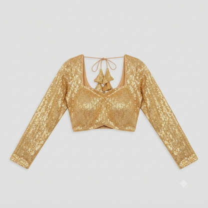 Long sleeve lotus base blouse