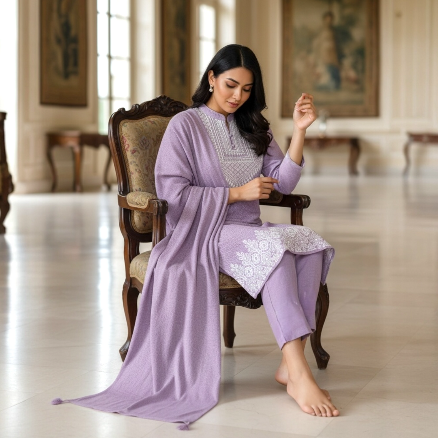 Radvin woolen kurta set for winter