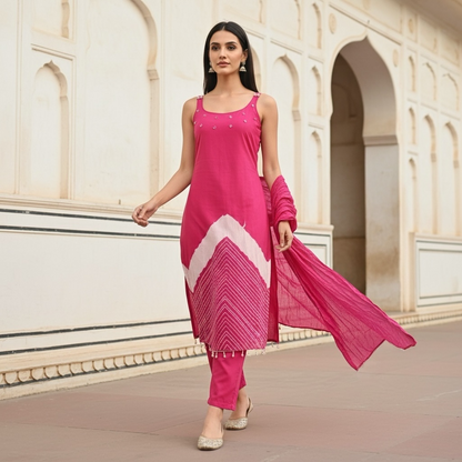 Binya sleeveless summer kurta set