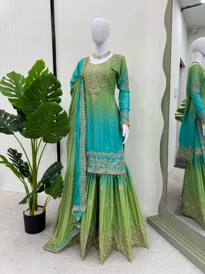Pearl Work sharara set
