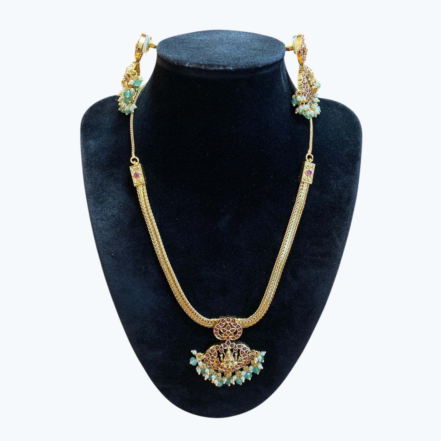 Goddess Laxmi temple necklace with earrings