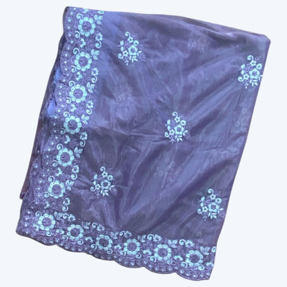 Thread work boutique saree and blouse set