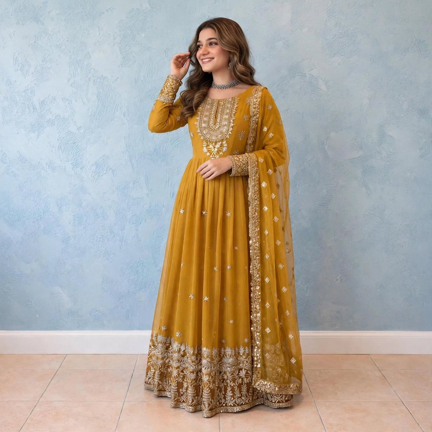 Shahi Udaipuri Anarkali suit set