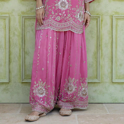 Sharara style Short kurta palazzo set