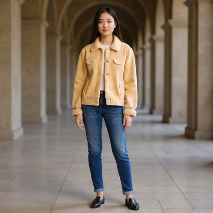 Cozy sherpa jacket.