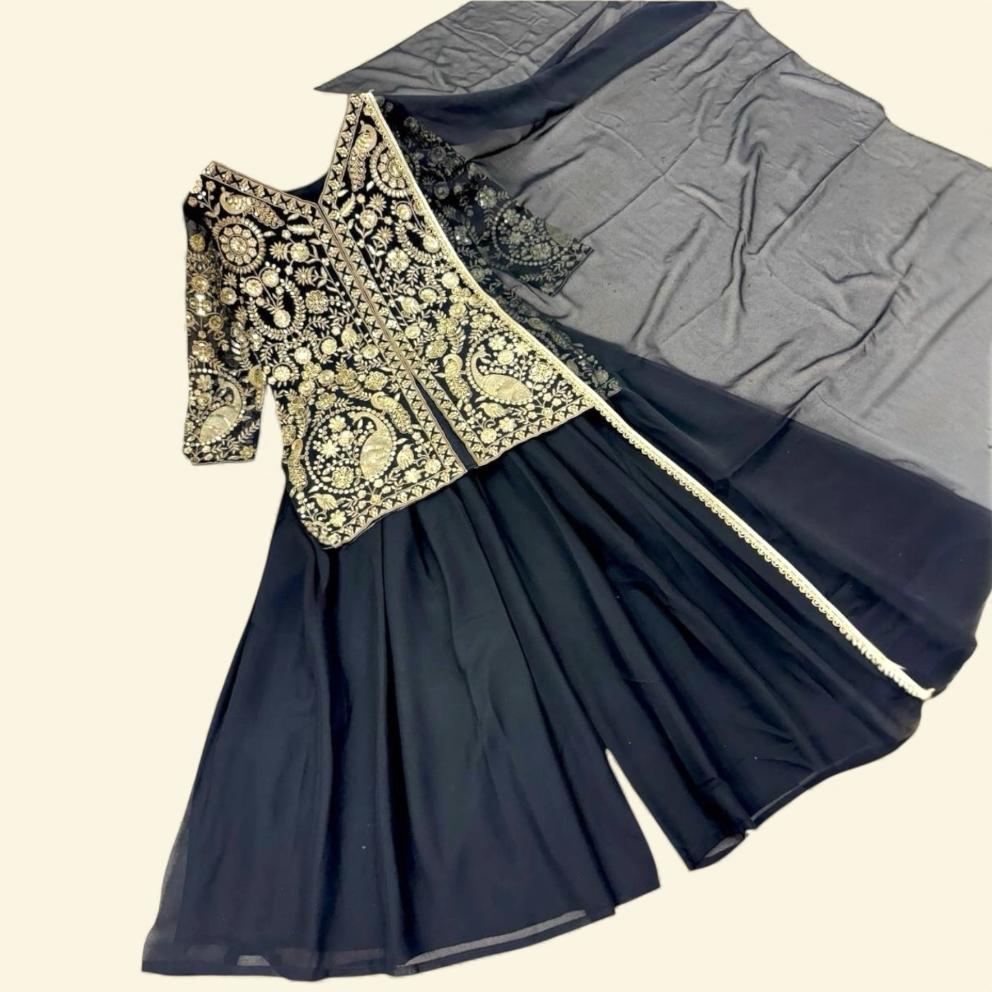 Short kurta palazzo set