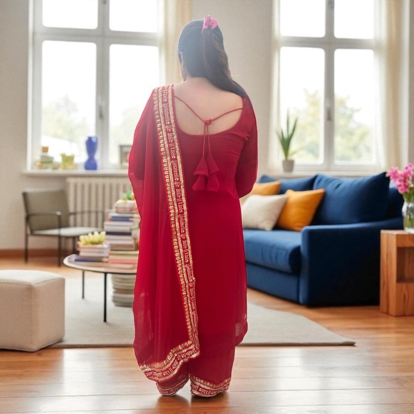 Sada saubhagyavati vawa kurta set