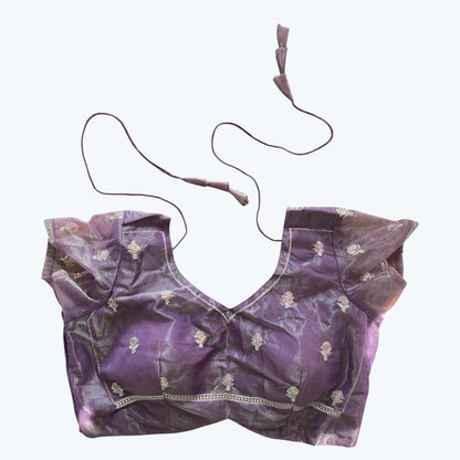 Zari work boutique saree and blouse set