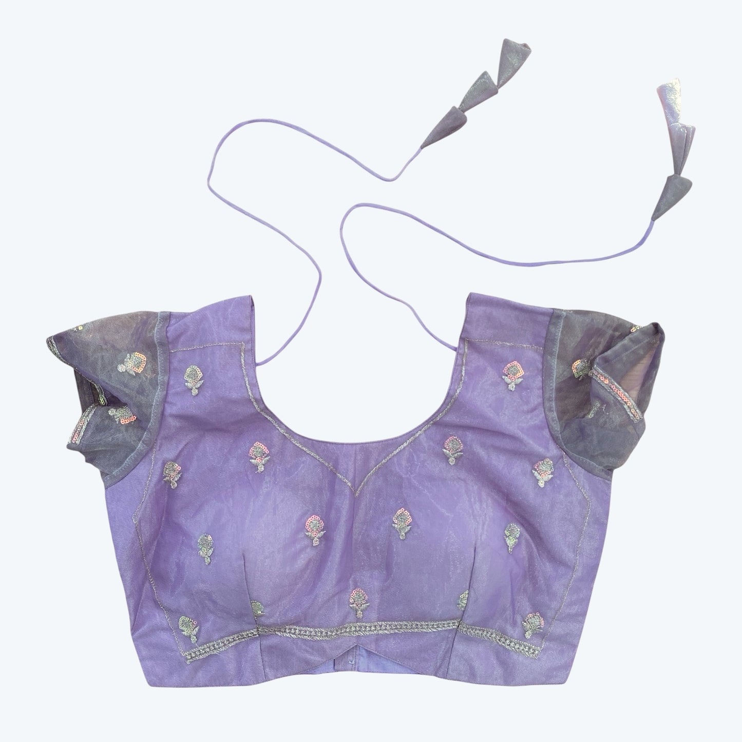 Zari work boutique saree and blouse set