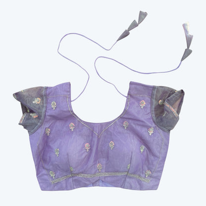 Zari work boutique saree and blouse set