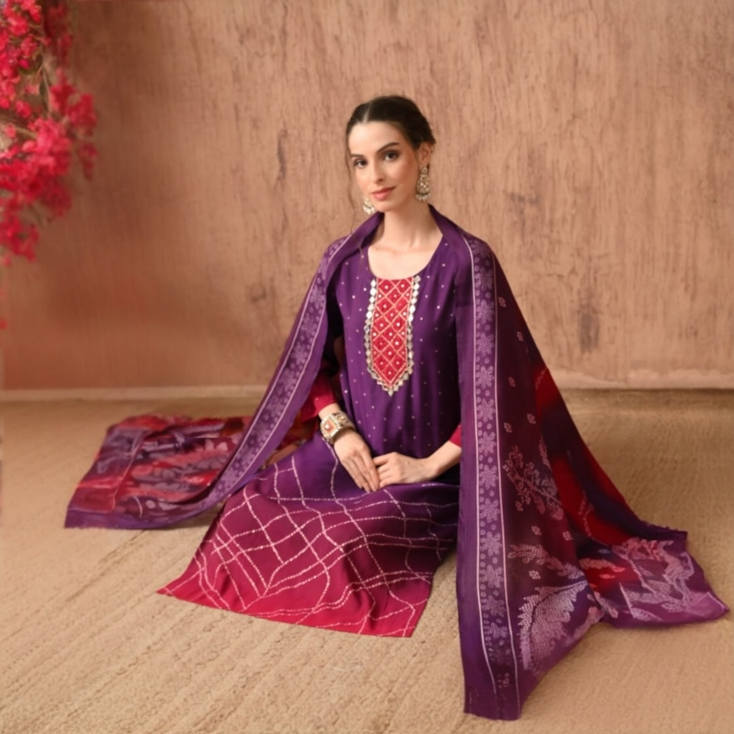 Detailed Embroidery Work – Designer Festive Suit Set for women