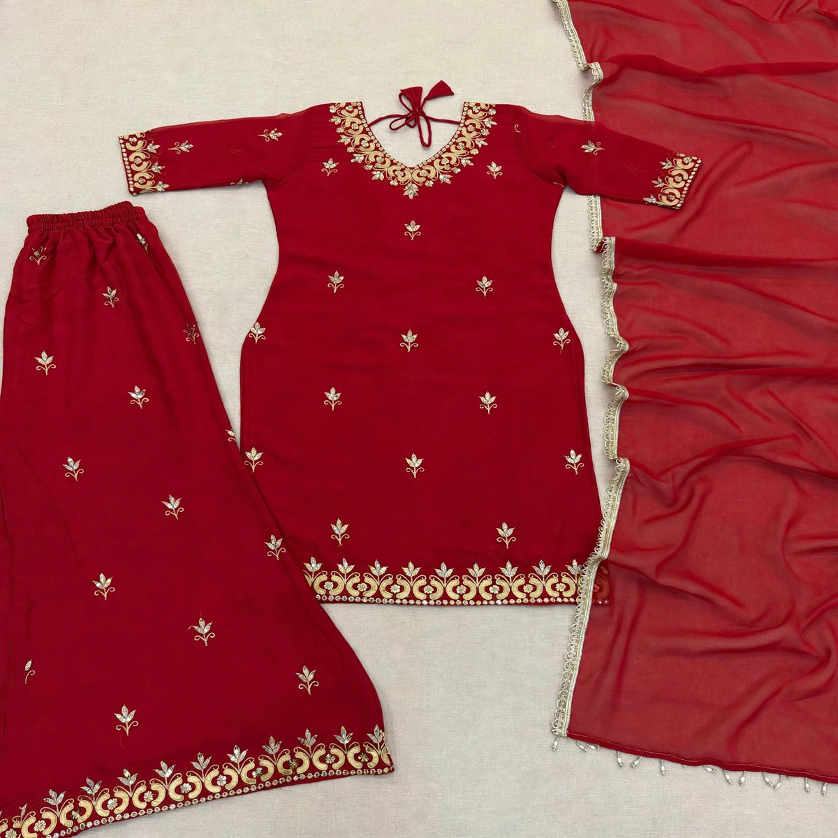 90's-inspired short kurti palazzo set