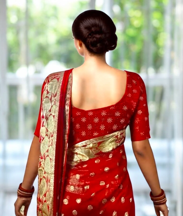 Zarika Kumkum sari only. Fall and pico done.