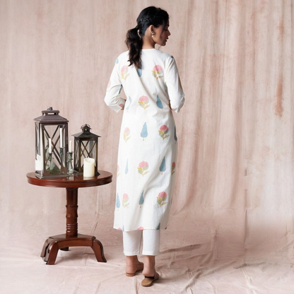 Kalini floral printed straight kurta set