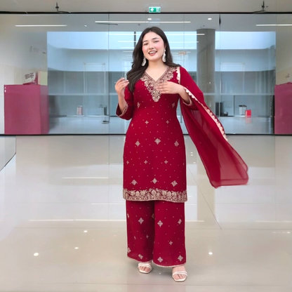 Boutique work kurta palazzo set