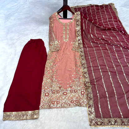 Plus size lavish salwar suit with dupatta