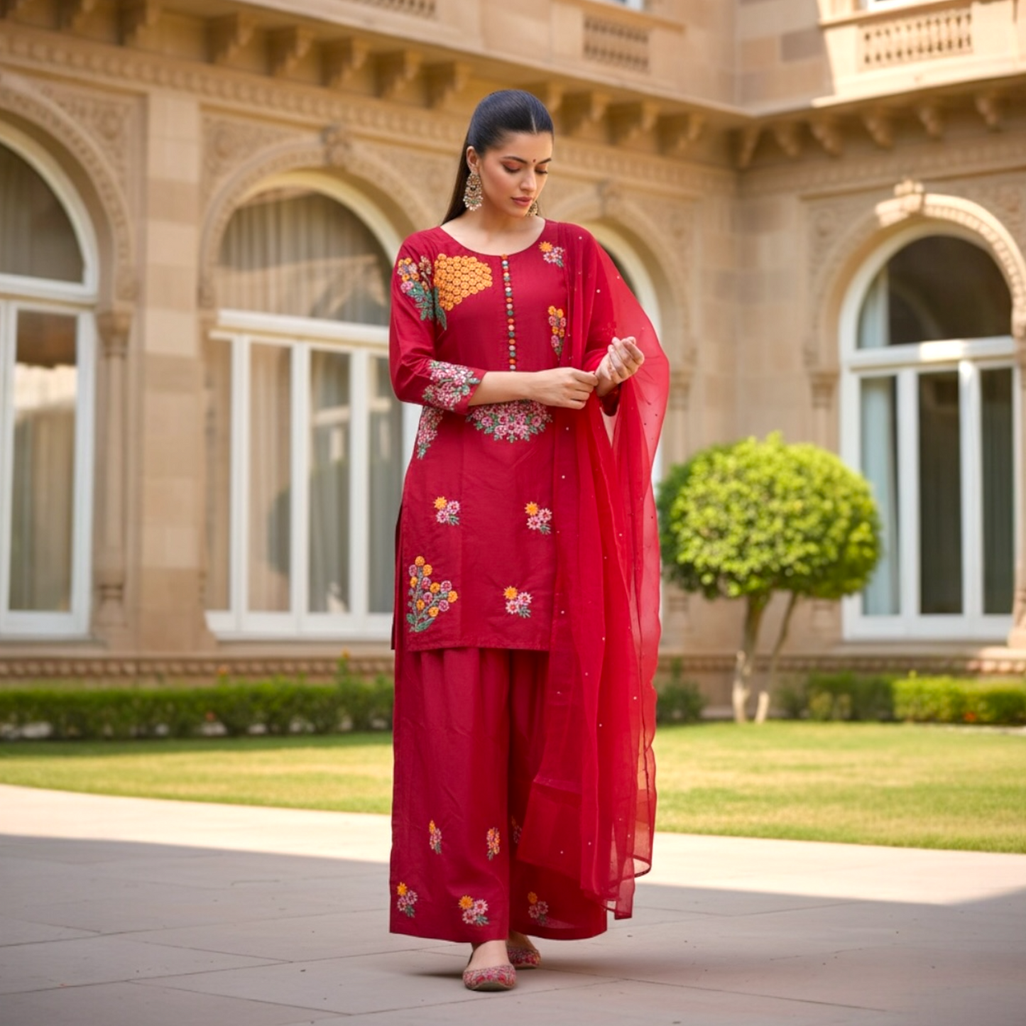 Salwar Kameez with farshi pant