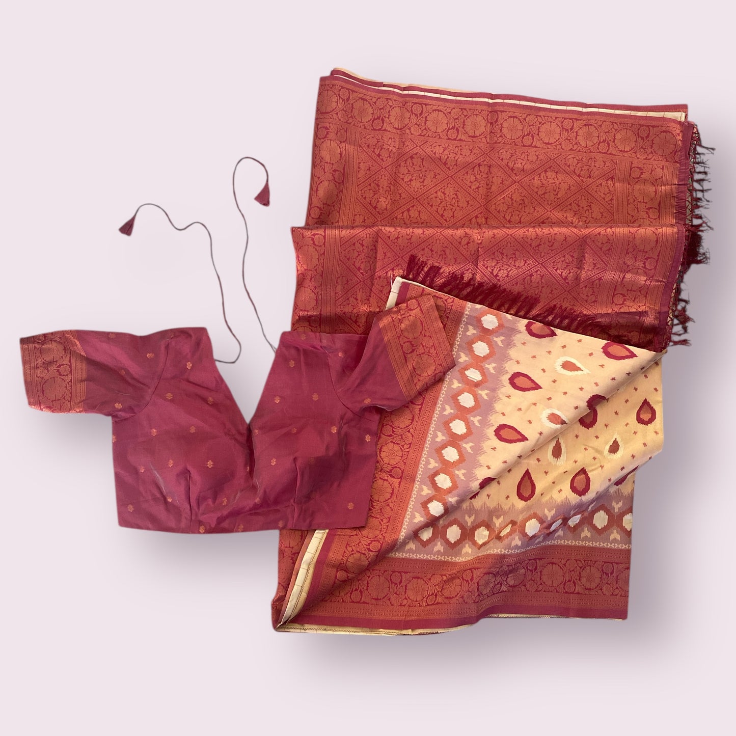 Patola style saree and blouse set