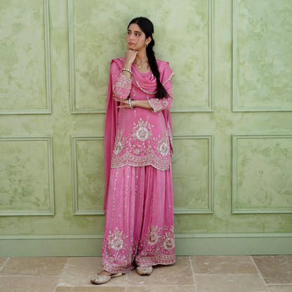 Sharara style Short kurta palazzo set
