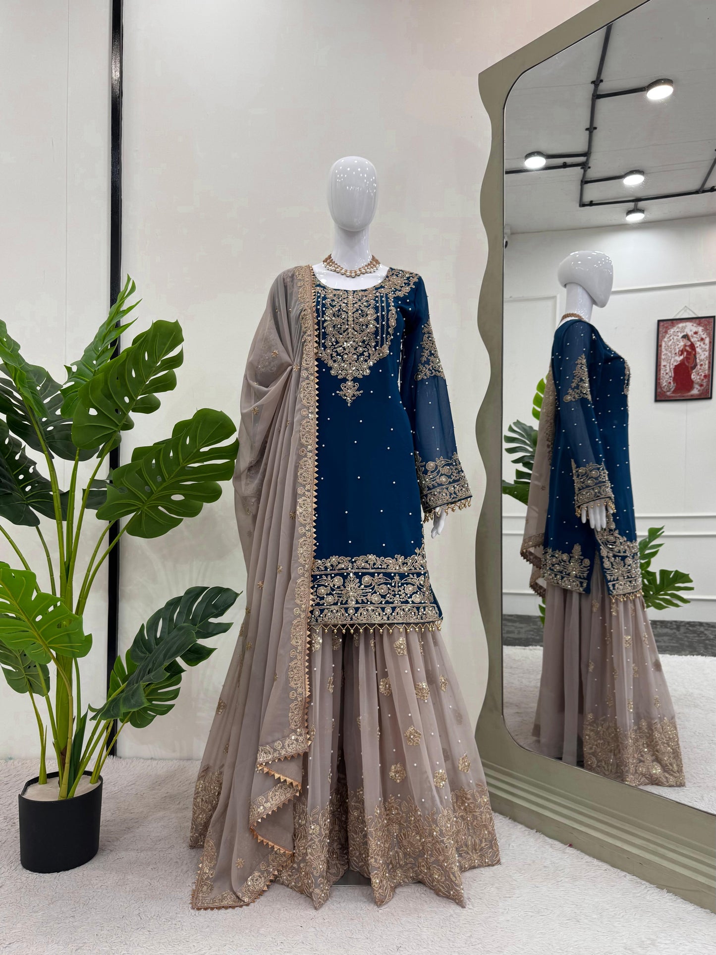 Pearl Work sharara set