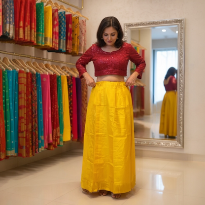 Handmade saree Petticoat Indian Inskirt