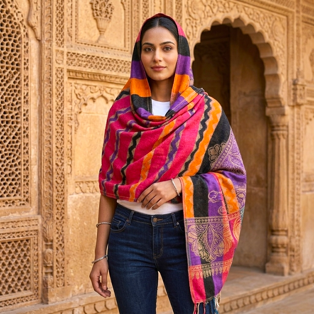 Winter woolen shawl