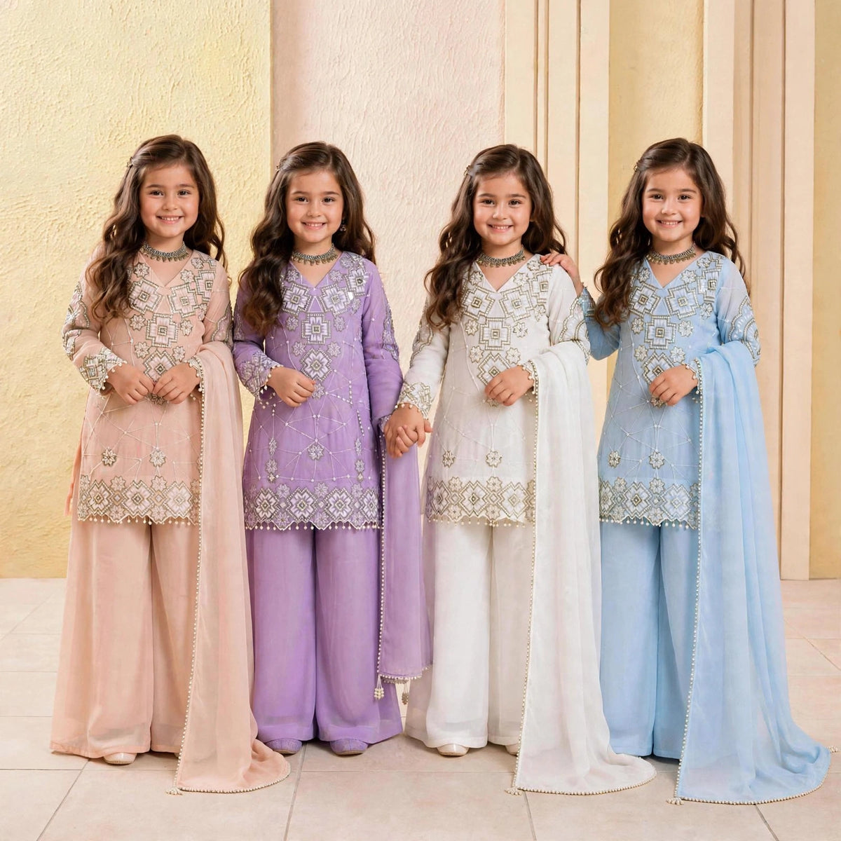 Teeya Creation little palazzo kurta set