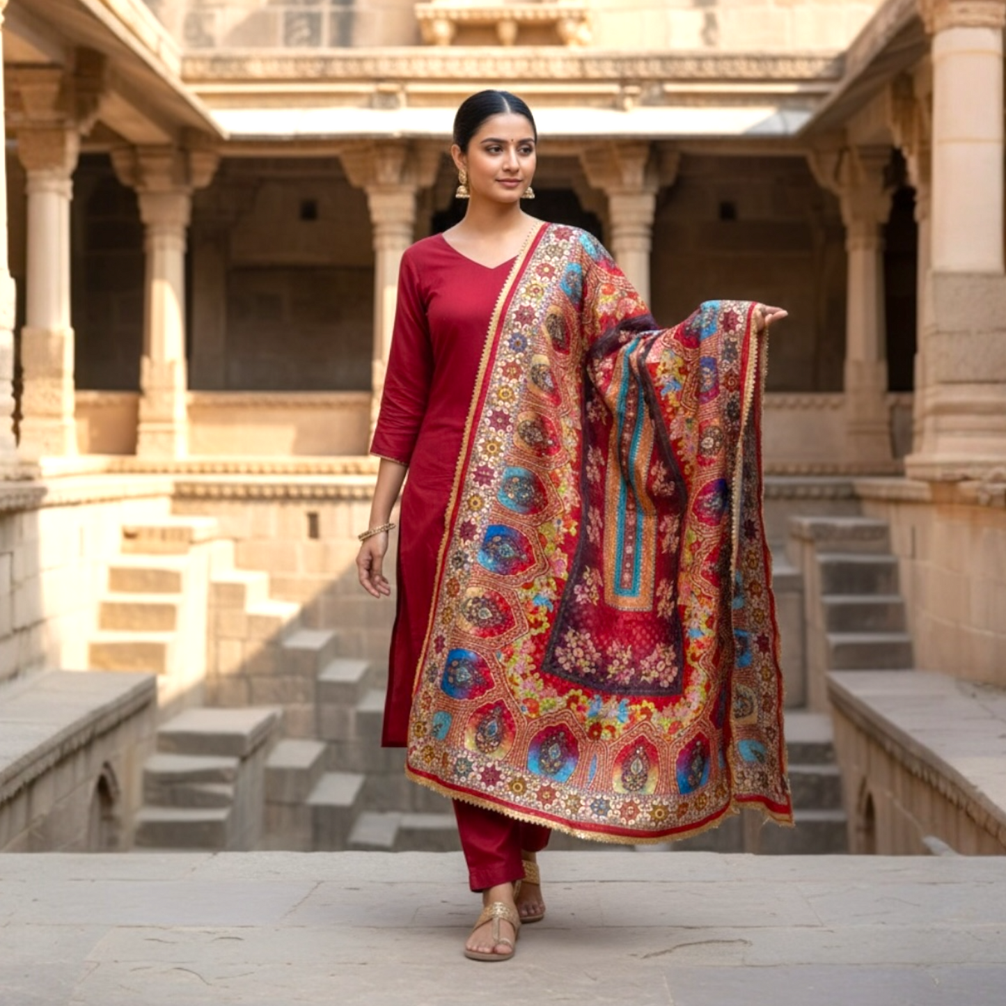 Full length mirror dupatta only