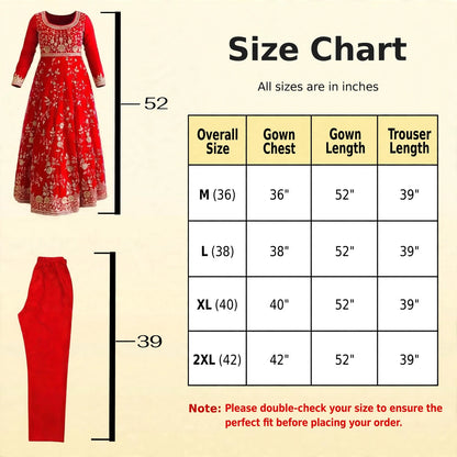 Floor-length Anarkali gown set