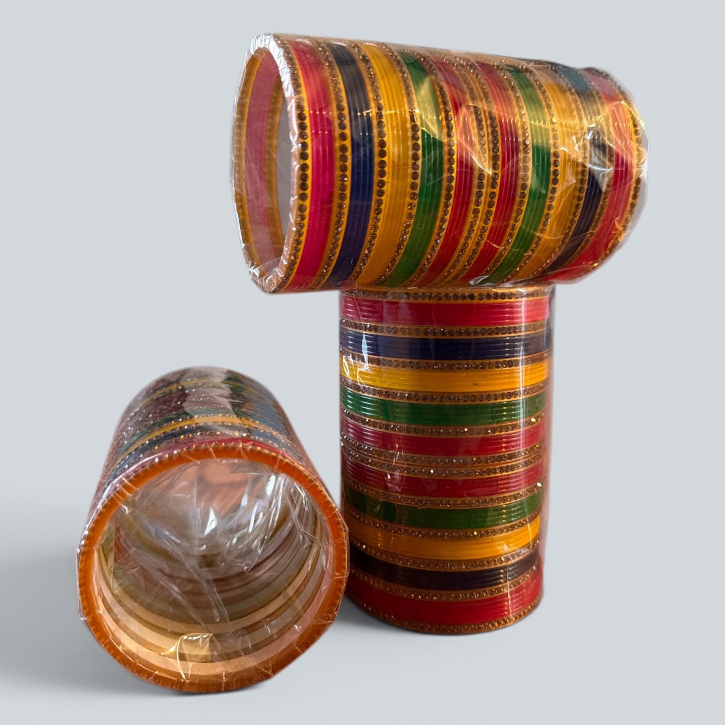 Multi color wide size bangles for occasions.