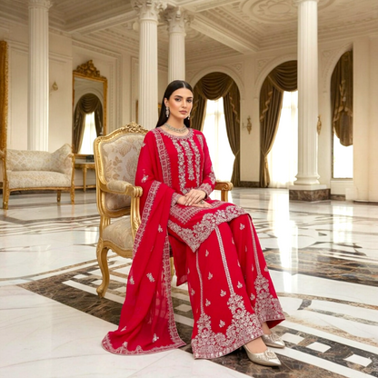 Fully Stitched Plazo Suit Set