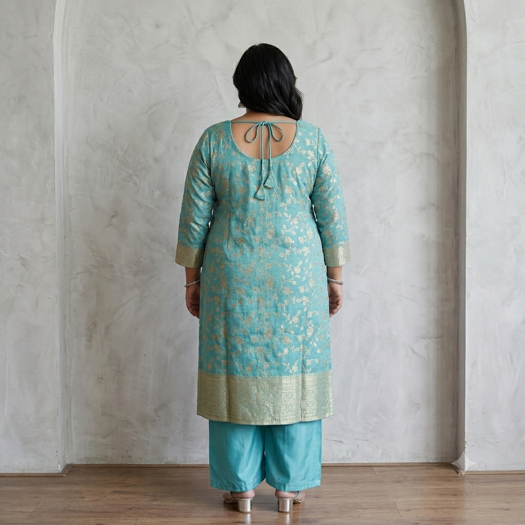 Plus size jaipuri palazzo suit set
