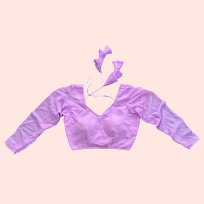 Customized Plain Long-Sleeve Blouse