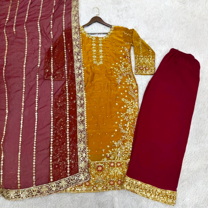 Plus size lavish salwar suit with dupatta