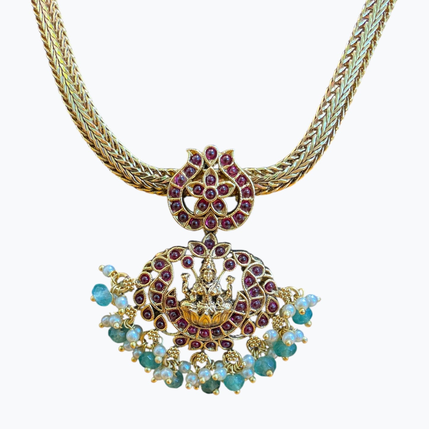 Goddess Laxmi temple necklace with earrings