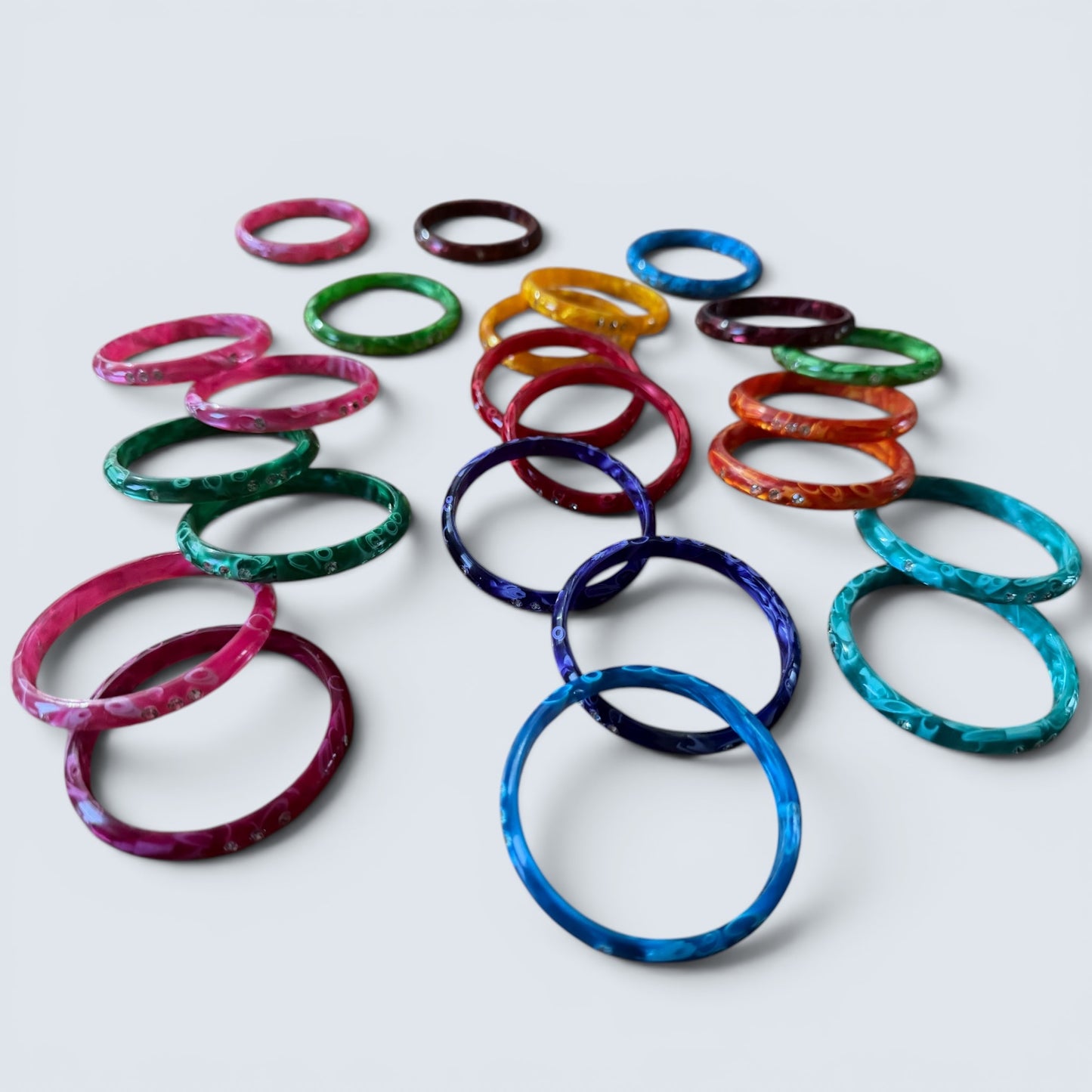 Multicolor Jelly Glass Bangle