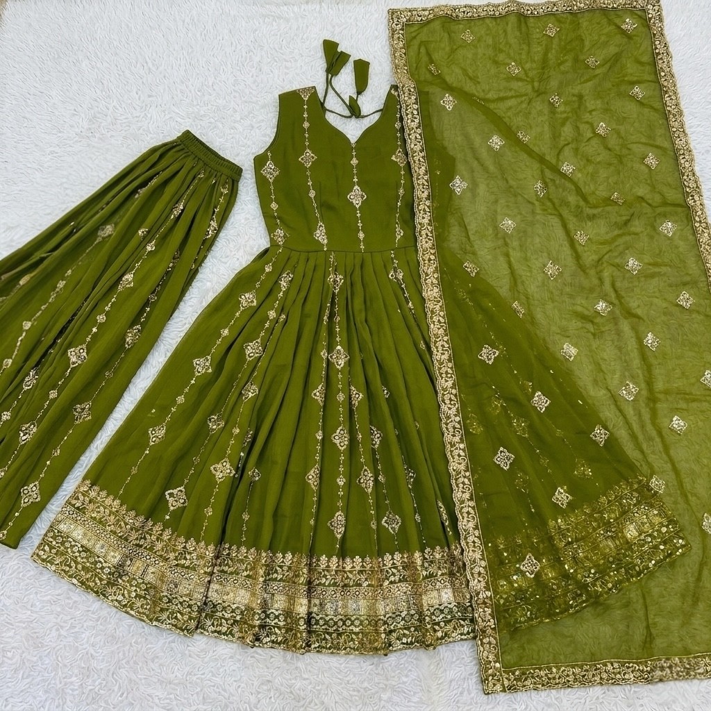 Anarkali palazzo party wear