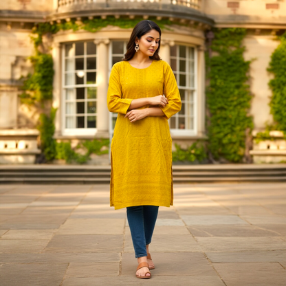 Palak creation chikankari women’s kurti top only