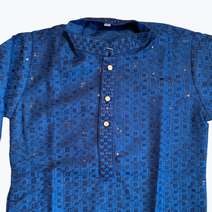 Chikankari father-son family combo set