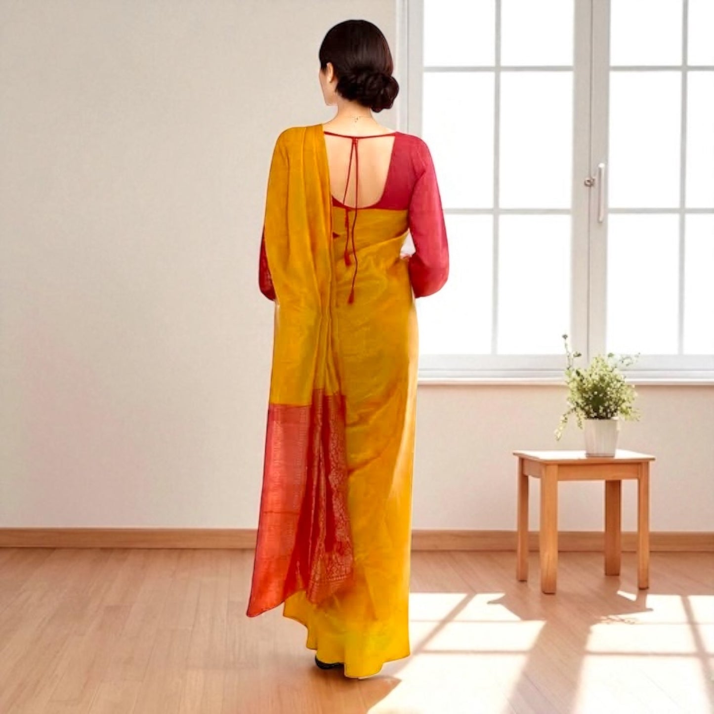 Banarasi sari set with blouse