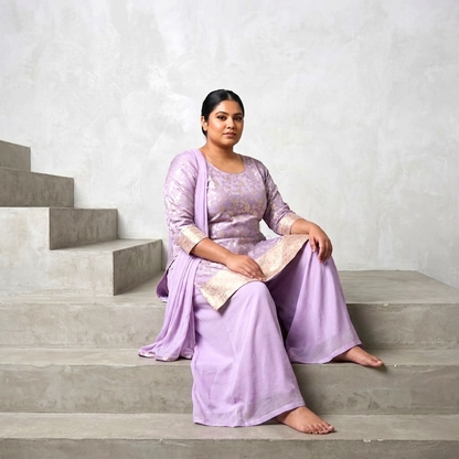 Plus size jaipuri palazzo suit set