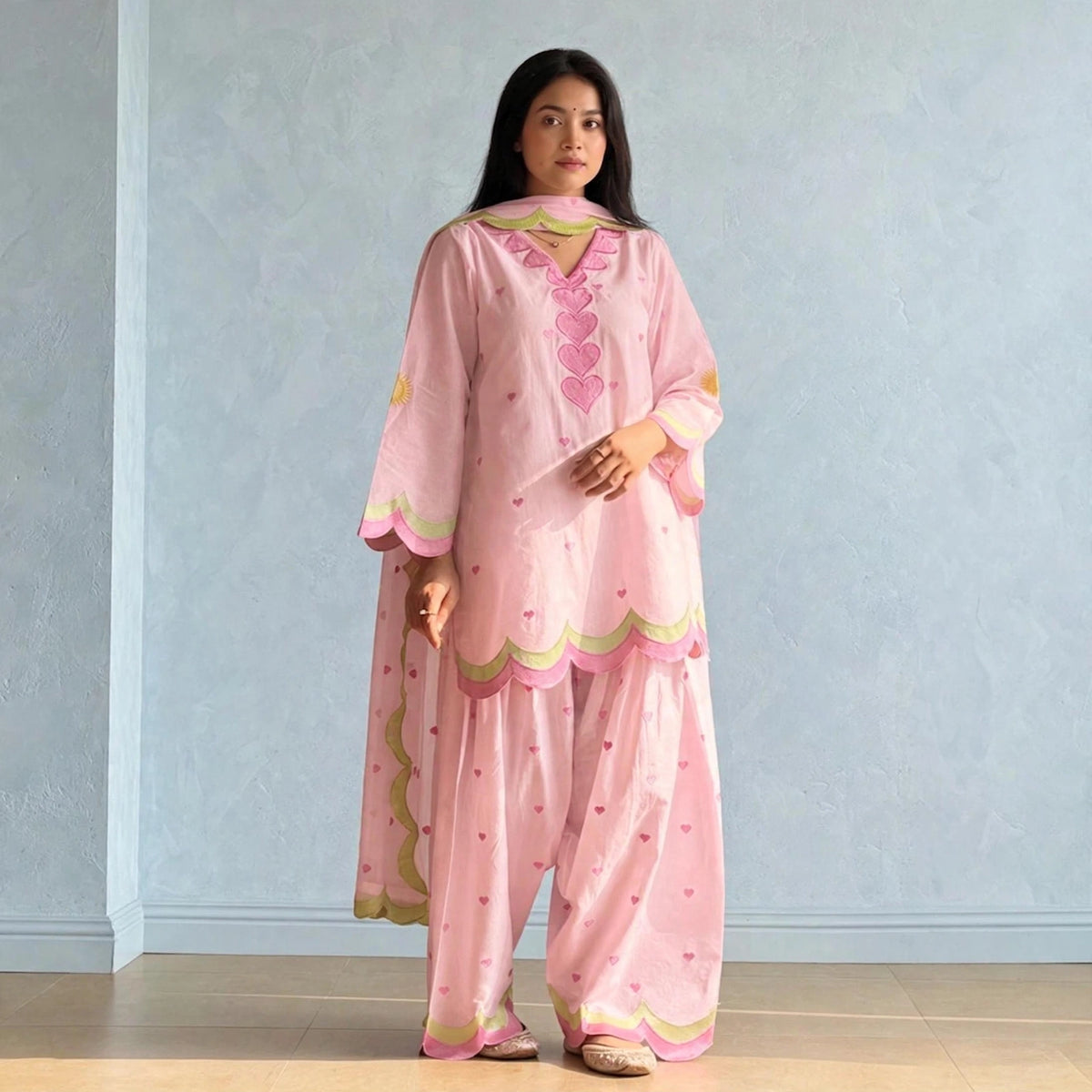 Mahrokh Embroidered Farshi Salwar Set