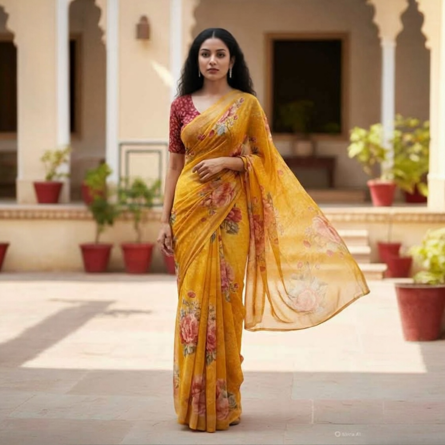 Floral lightweight sarees