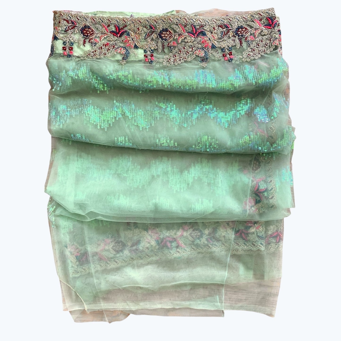 Sequins boutique saree and blouse set.