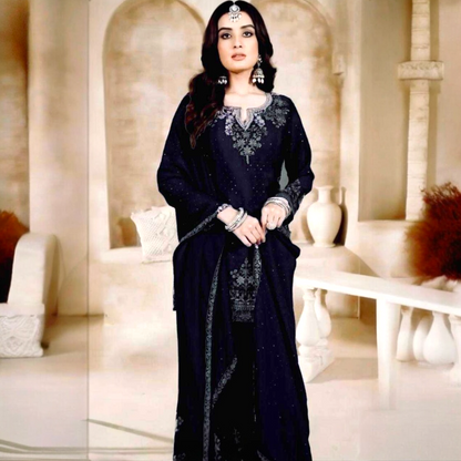 Plus size fancy designer sharara set