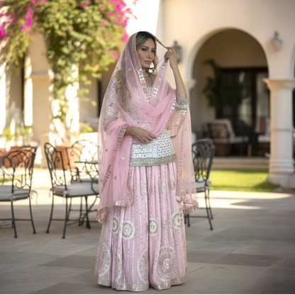 Pakistani Designer fully embroidered Sequence Work skirt lehenga