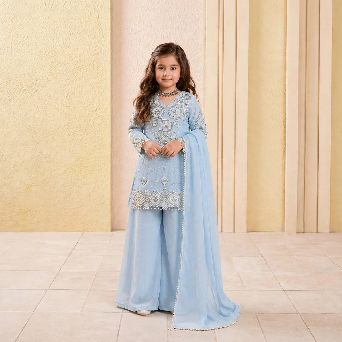 Teeya Creation little palazzo kurta set