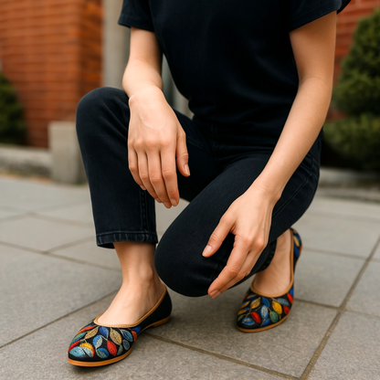 Mehka Juttis embroidered