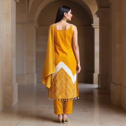 Binya sleeveless summer kurta set