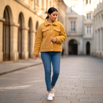 Cozy sherpa jacket.